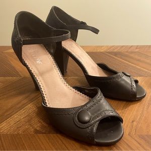 K&M Black leather Mary Jane sandal